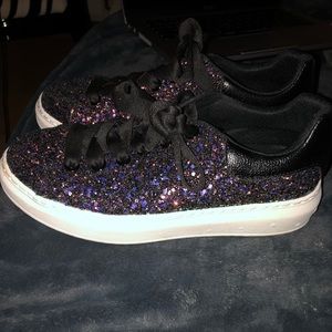 Skechers black glitter sneakers size 8.5